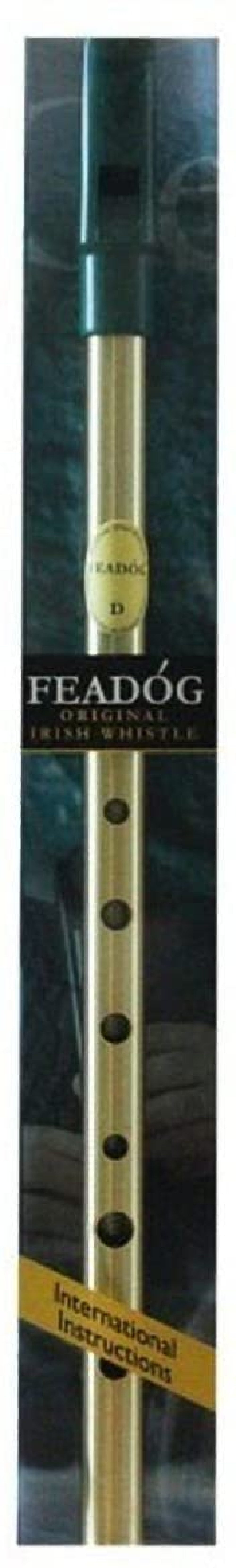 Feadog Brass D Irish Tin Penny Whistle Traditional Musical Woodwind Instrument 