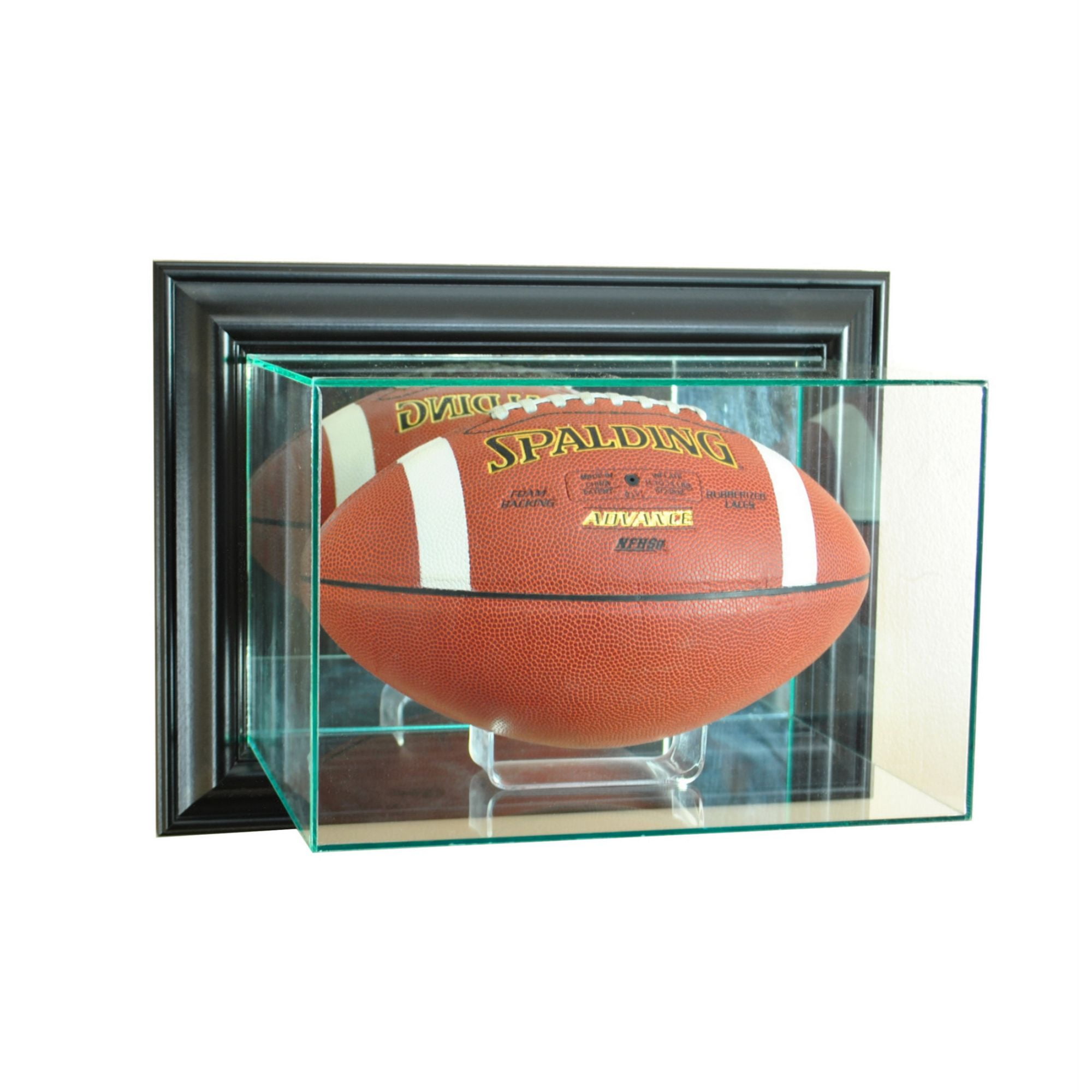Perfect Cases Wall Mounted Football Display case, Black Finish
