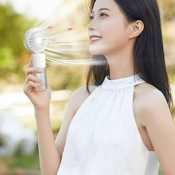 ZestqaQ Portable Misting Fan USB Rechargeable 4-Speed Airflow Neck Hanging Suitable for Travel Home Office and Bedroom