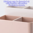 thumbnail image 4 of Desk Pencil Pen Holder, Modern Aesthetic Design Blends Style And Functionality, Multi-Functional Organizer For Office And Home (White+Pink), 4 of 5