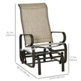 thumbnail image 2 of Sand Outdoor Glider Chair with Breathable Mesh - Patio Rocking Seat, 30.7" x 23.6" - Perfect for Garden, Yard, Porch Relaxation, 2 of 7