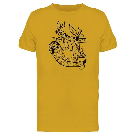 Sloth On Tree Branch T-Shirt Men -Image by Shutterstock, Male Medium