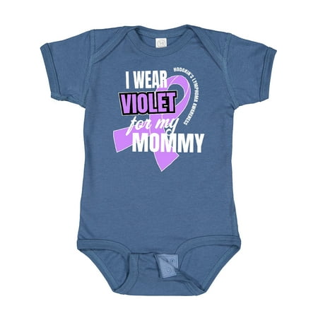 

Inktastic I Wear Violet for My Mommy Hodgkins Lymphoma Awareness Gift Baby Boy or Baby Girl Bodysuit