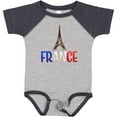 thumbnail image 3 of Inktastic France Eiffel Tower Flag in Text Boys or Girls Baby Bodysuit, 3 of 5
