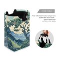 thumbnail image 3 of Yayeee Freestanding Laundry Hamper with Handle Collapsible Large Storage Basket for Clothes, Retro Tree, 3 of 7