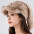 thumbnail image 6 of RuiJiao Faux Rabbit Ears Winter Hat for Men and Women, Warm Ear Flap Cap with Long Ears, Soft Imitation Mink Material, One Size Fits Most, Unisex Beanie for Outdoor Activities and Gift Ideas, 6 of 8