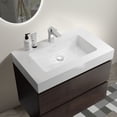 thumbnail image 3 of 30" Walnut Bathroom Vanity with Sink, Large Storage Wall Mounted Floating Bathroom Vanity for Modern Bathroom, One-Piece White Sink Basin Without Drain and Faucet, Pre-assembled, 3 of 9