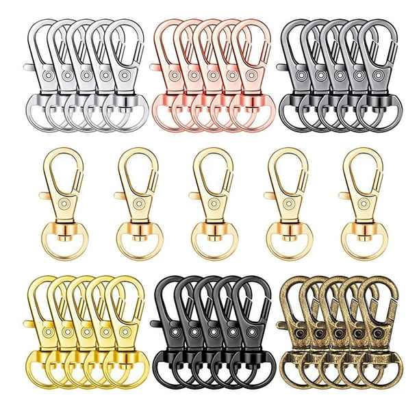 35pcs Swivel Clamps Lanyard Snap Hooks Lobster Claw Clamp for Keychain  Keychain 