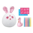 thumbnail image 1 of Juguete de felpa bricolaje peluche muñeca pintura lavable garabateos juguetes animales de peluche, para niños niños adultos niños niñas año nuevo Conejo, 1 of 8