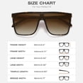 thumbnail image 4 of Fozono Oversized Flat Top Shield Sunglasses, Unisex One Piece UV Protection, 4 of 6
