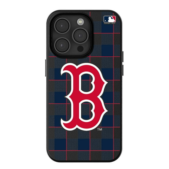 Keyscaper Boston Red Sox Plaid Magnetic Bump iPhone Case