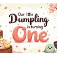 thumbnail image 3 of Cute Dumpling Birthday Banner First Birthday Celebration Adorable Design for Kids Party Decorations, 3 of 6