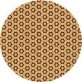 thumbnail image 1 of Ahgly Tapis Rond Lavable en Machine Intérieur Transitionnel Brun Selle, 7 Pieds Rond, 1 of 7