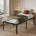 thumbnail image 4 of Bedofmine 20" Twin Bed Frame Metal Platform Heavy Duty with Large Storage, No Box Spring, Easy Assembly, Rounded Corners, Black, 4 of 9