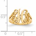 thumbnail image 3 of 10K Yellow Gold 10Ky Polished Monogram Ring (Size 7) Made In United States -Jewelry By Sweet Pea, 3 of 6