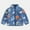 Blue, variant on Lilgiuy Little Boys and Girls Fleece Coat Cute Cartoon Pattern Long Sleeve Stand Collar Hoodless Full Zipper Winter Warm Coat for Christmas New Year(1-9Y)