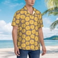 thumbnail image 6 of Uemuo Sunflower Printed Regular Fit Short Sleeve Casual Hawaiian Shirt for Men,Aloha shirt,Tropical shirt,Floral print shirt,Vacation Beach shirt-Medium, 6 of 9