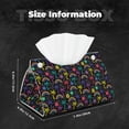 thumbnail image 6 of Lsque Colorful Palms Printed Long Tissue Box Cover Holder, Facial Paper Organizer Dispenser,Triangle with Bottom Belt, PVC Leather Decorative Organizer, 6 of 9