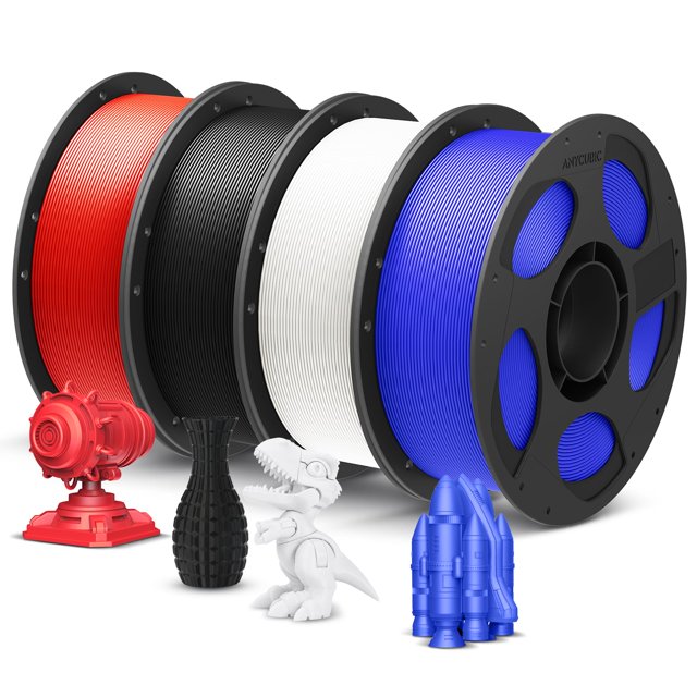 Filamento para impresora 3D ANYCUBIC PLA Plus (PLA+), 1,75 mm, 4 x 1 kg