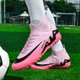 thumbnail image 6 of Men's Soccer Shoes High-Tops Lace-Up Non-Slip Spikes Indoor Football Futsal TF Turf Cleats, 6 of 8