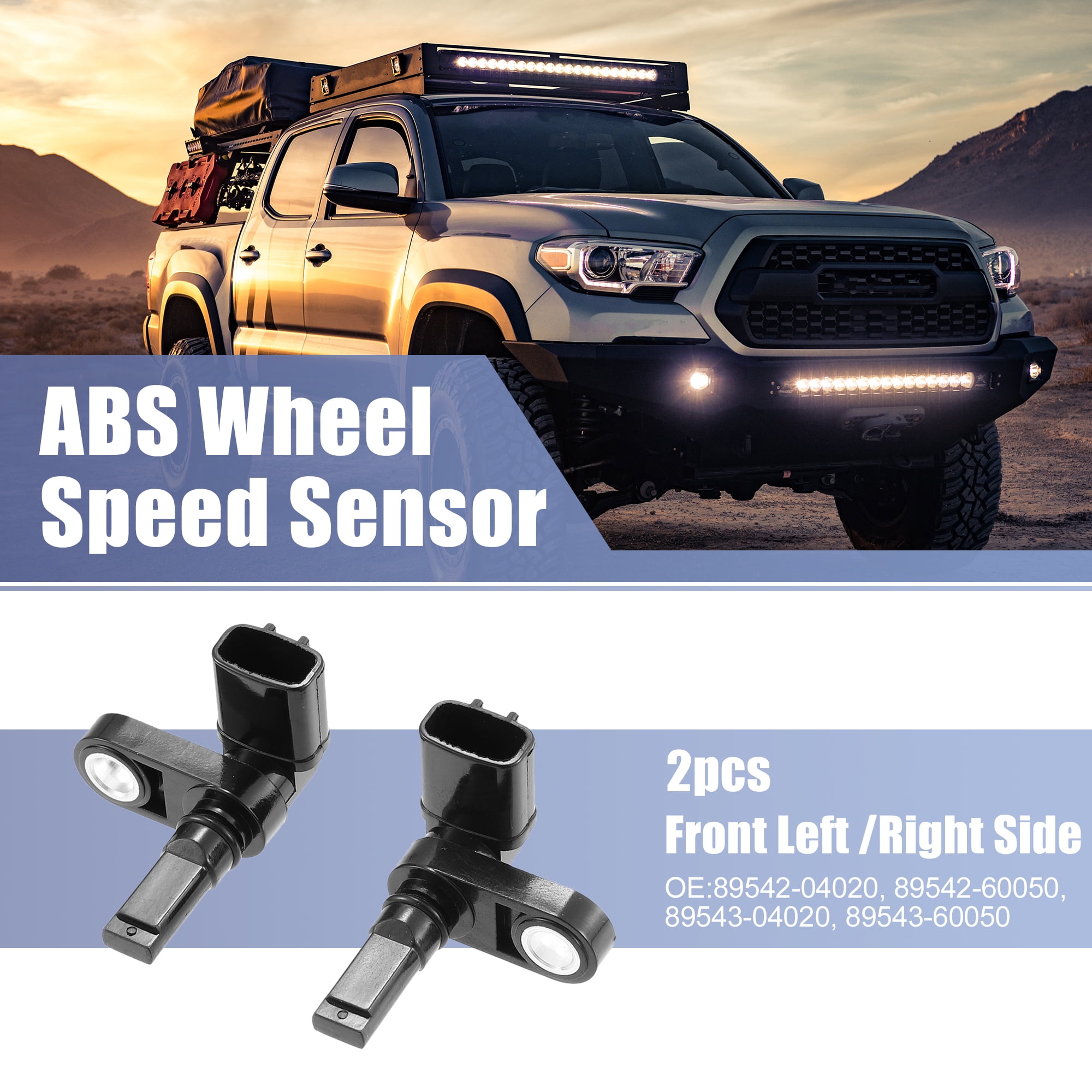 2pcs Front Left Right ABS Wheel Speed Sensor 89542-60050 89543