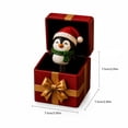 thumbnail image 2 of Christmas Penguin Jack in The Box Figurine, Resin Pop-Up Penguin in Gift Box Statue with Santa Hat & Green Scarf, Christmas Tabletop Decor, Surprise Christmas Gift Ornament for Home Shelf, 2 of 4