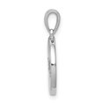 thumbnail image 2 of 14k White Gold Polished Finish Open Back with Diamonds Bone Charm Pendant, 2 of 4