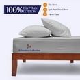 thumbnail image 2 of JS Sanders Collection 600TC Flex Top King Sheets for Sleep Number Bed - 100% Cotton 4 Pcs Top Split Sheets for Adjustable Bed, 36 Inch Down Sheets 18 Inch Deep Pocket - Silver Stripe, 2 of 8