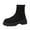 Black, variant on Women's Knitted Chunky Heel Sock Ankle Boots Comfortable Elastic Round-Toe Slip On Anti-Slip Lug Sole Booties Low Heel Fall Winter Booties