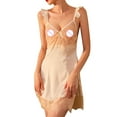 thumbnail image 4 of Sngxgn Women's Cotton Sleepwear Long Sleeves Nightgown Print Tee Sleep Dress(White,M), 4 of 5