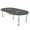 Asian Night w/Silver Base with Electric, variant on 7 Foot Racetrack Conference Room Table Power And Data Silver Post Legs