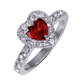 thumbnail image 1 of LuckyLy Anillos de Compromiso y Promesa para Mujer de Corazón, Acero Inoxidable y Zirconia Cúbica – Joyería ideal como Regalos para Mujer Navidad y Regalos San Valentín 14 de Febrero, Modelo rojo 9, 1 of 8