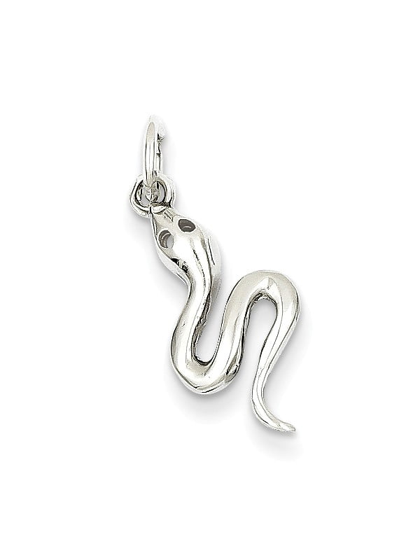 14k White Gold Solid Polished Snake Charm 14k White Gold Solid Polished Snake Charm