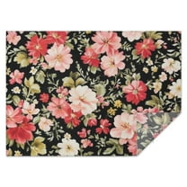 Pioneer Flower Floral Print Pattern Rectangle Tablecloth 60"x84",Waterproof Polyester Rectangle Table Cloth, Wipeable Spillproof Polyester Tablecloth for Dining, Camping, Indoor and Outdoor