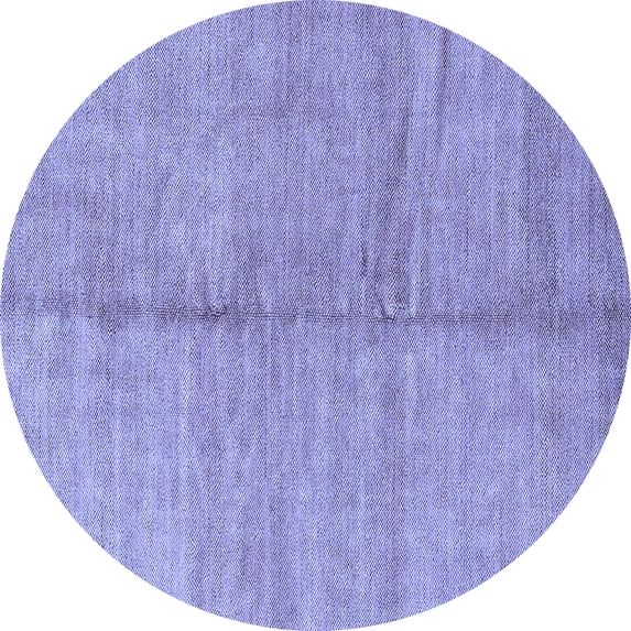 Ahgly Company Indoor Round Abstract Blue Modern Area Rugs, 8' Round