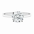 thumbnail image 3 of Cora Jewellery 2CT Round Moissanite Ring, Solitaire Engagement Ring for Women, 18K White Gold, 8 US, 3 of 5