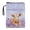 Calf in Lavender Field, variant on Butterfly and Moon Pattern Zipper Pouch Polyester Fabric Book Storage Bag Book Cover Carrying Case with Pocket Book Sleeve Protector Pouch Reusable