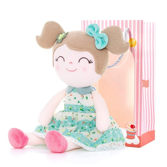 Gloveleya Baby Girl Gifts Soft First Baby Doll Plush Dolls Verde 16 "" con caja de regalo