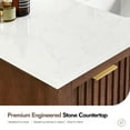 thumbnail image 5 of Shenzhen 60" Double Bath Vanity in Aged Dark Brown Oak with Composite Stone Top, 5 of 12