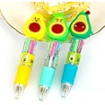 thumbnail image 5 of 12 PCS 0.5mm 4-in-1 Multicolor Cute Ballpoint Pens, Retractable Colored Shuttle Pens forAdults Teens, Fun Cartoon Gel Pens  for Office  Home Supplies Gifts (Avocado), 5 of 9