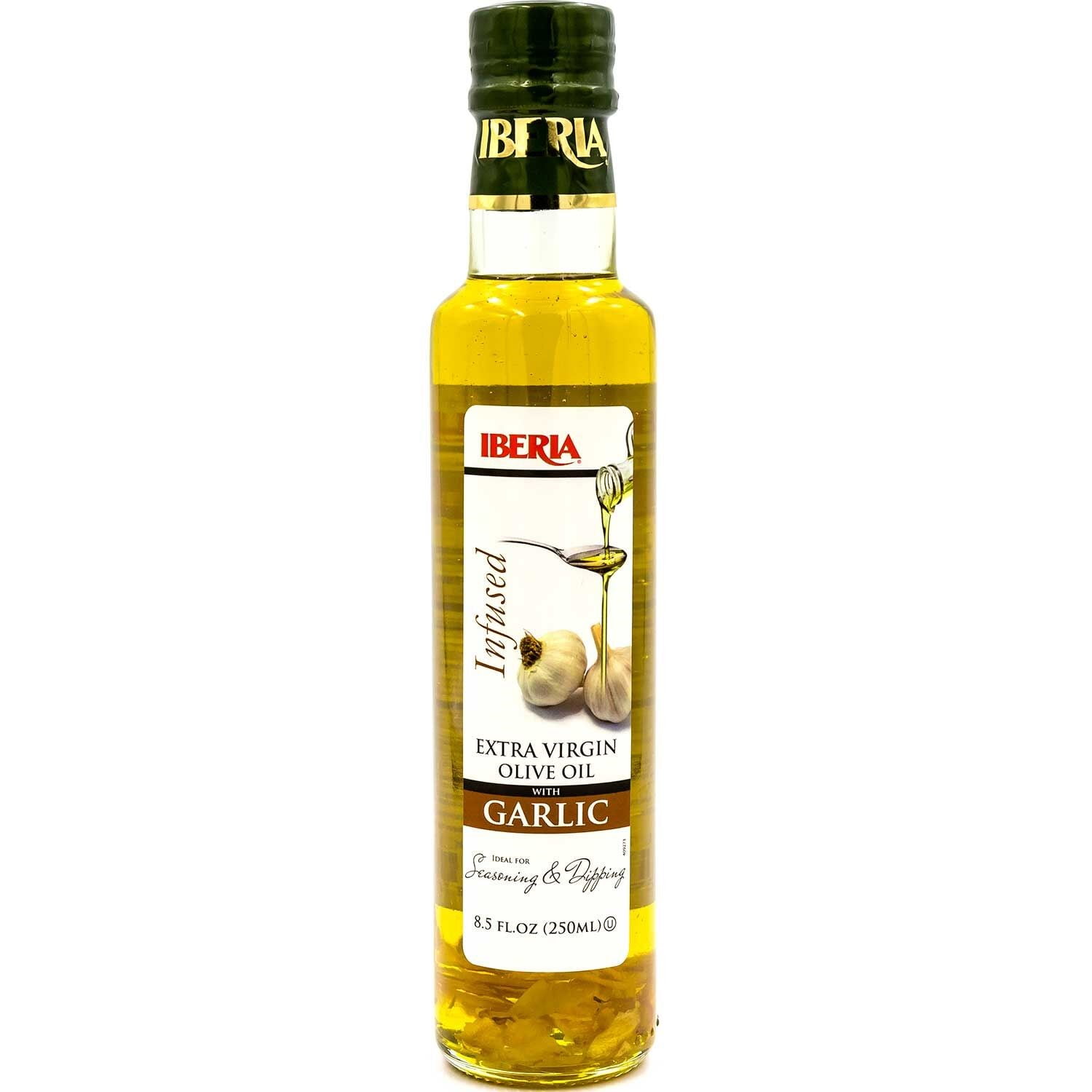 Iberia Infused Extra Virgin Olive Oil, with Garlic, 8.5 Fl oz