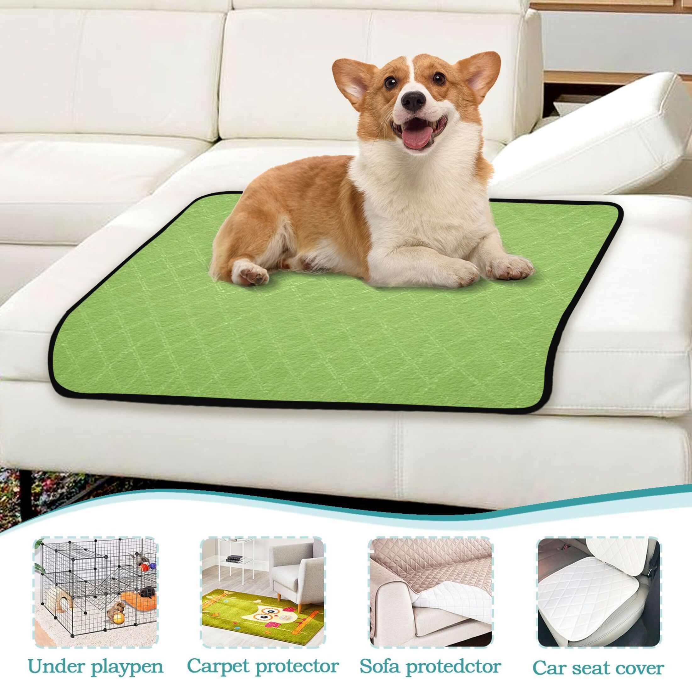 IAUYY Washable Pee Pads for Dogs Smallx3 Absorbent and Leak-Proof Non-Slip Reusable Puppy Pee Pads for Dogs Applicable to Playpen Potty Crate Floral Leopard Print