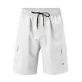 thumbnail image 5 of Sngxgn Men's Summer Outdoor Shorts Cargo Casual Hiking Shorts(White,XXL), 5 of 6