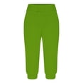 thumbnail image 5 of Penkiiy Women's Summer High Waisted Solid Color Matching Slim Fitting Yoga Gym Pants S Green, 5 of 6