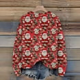 thumbnail image 4 of Resicozy Ugly Christmas Sweater Women Funny Pattern Fashion Cute Xmas Holiday Sweaters Oversized Crewneck Knit Pullover Tops Red 2XL, 4 of 4
