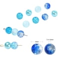 thumbnail image 2 of 100 Pcs 8mm Mixed Blue Series Transparent Glass Round Shape Spacer Beads for Bracelet Making, 2 of 6