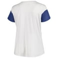 thumbnail image 3 of Women's Majestic White/Royal Indianapolis Colts Lace-Up V-Neck T-Shirt, 3 of 3