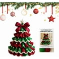 thumbnail image 6 of DIY Crochet Christmas Tree Kit,2026 New Crochet Kit for Beginner,Christmas Tree Bow Pearl Embellishment, Christmas Party Crochet Decorations,Starter kit, 6 of 6