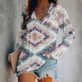 thumbnail image 2 of USSUMA Shirts for Women Graphic Tees - Long Sleeve Blouses For Women Oversized Boho Comfort Scoop Neck Women Shirt Tops Feather Landscape Print Blouses For Women, 2 of 5