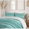 thumbnail image 6 of Ambesonne Mosaic Duvet Cover Sets, Traditional Wavy Mosaic Tile, 2-Queen, Cadet Blue and Jade Green, 6 of 6